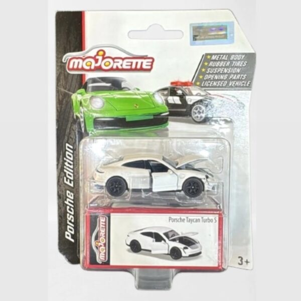 Majorette Porsche Taycan Turbo S White (Rare Model)