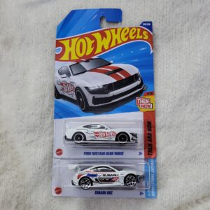 Hot Wheels Ford Mustang Dark Horse and Subaru BRZ Combo