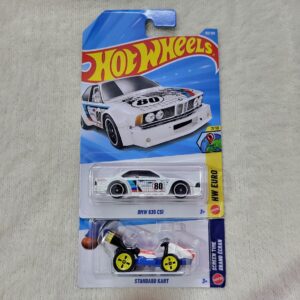Hot Wheels BMW 635 and Standard Kart Combo (Pack of 2)