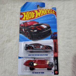 Hot Wheels Ford Mustang and Fiat Beast Combo (Pack of 2)