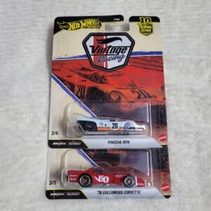 Hot Wheels Porsche 917K and 76 Greenwood Corvette Vintage Racing