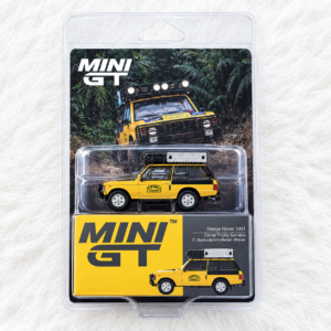Mini GT Range Rover 1981 - Camel Trophy Sumatra C.Swoboda & K.Mentel Winner #1144 Blister
