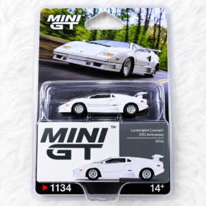 Mini Gt Lamborghini Countach 25th Anniversary – White #1134 Blister